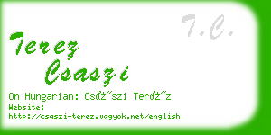 terez csaszi business card